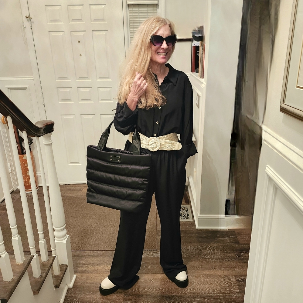 Diane Von Furstenberg Ex Cond & Pro Cleaned Silk Jumpsuit W/ Pockets, Large, $75 - Picture 9 of 14
